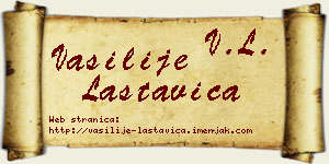 Vasilije Lastavica vizit kartica